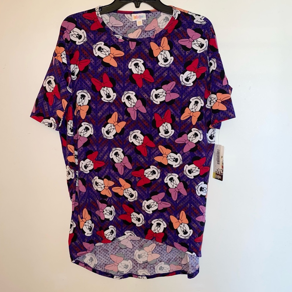 Lularoe Disney Irma Minnie Mouse High Low Short Sleeve Tee (NEW WITH TAGS) XXS